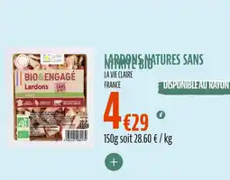 La Vie Claire lardons natures sans nitrite bio offre