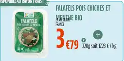 La Vie Claire Falafels pois chiches et menthe bio offre