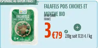 La Vie Claire Falafels pois chiches et menthe bio offre