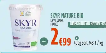 La Vie Claire Skyr nature bio offre