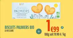 La Vie Claire Biscuits palmiers bio offre