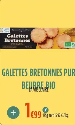 La Vie Claire Galettes bretonnes pur beurre bio offre