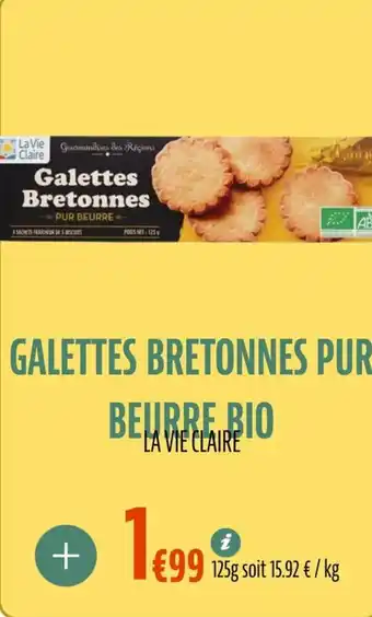 La Vie Claire Galettes bretonnes pur beurre bio offre