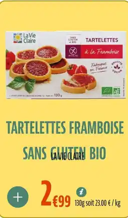 La Vie Claire Tartelettes framboise sans gluten bio offre