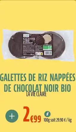 La Vie Claire Galettes de riz nappées de chocolat noir bio offre