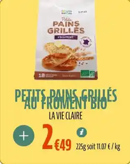 La Vie Claire Petits pains grilles au la vie claire froment bio offre