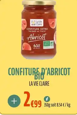 La Vie Claire Confiture d'abricot bio offre