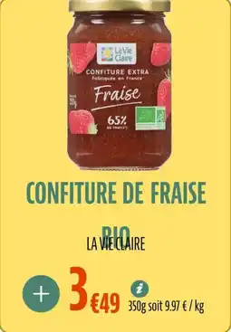 La Vie Claire Confiture de fraise bio offre