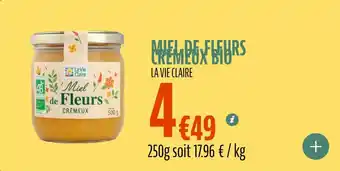 La Vie Claire Miel de fleurs crémeux bio offre