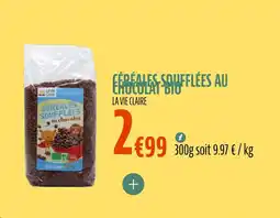 La Vie Claire Cereales soufflees au chocolat bio offre