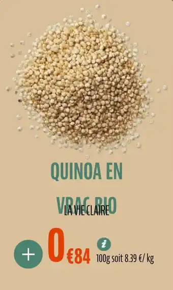 La Vie Claire Quinoa en vrac bio offre