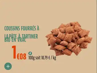 La Vie Claire Coussins fourrés à la pate a tartiner bio en vrac offre