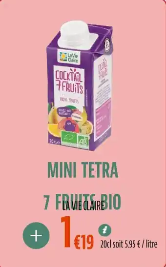 La Vie Claire Mini tetra 7 fruits bio offre