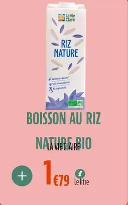 La Vie Claire Boisson au riz nature bio offre