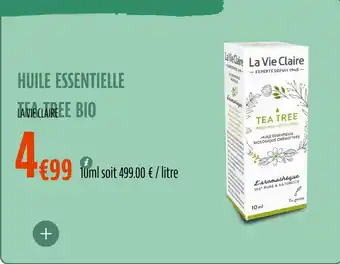 La Vie Claire Huile essentielle tea tree bio offre