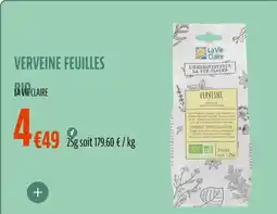 La Vie Claire Verveine feuilles bio offre