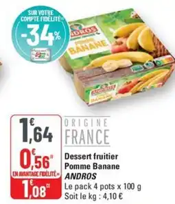 G20 ANDROS Dessert fruitier Pomme Banane offre