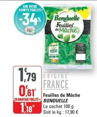 G20 BONDUELLE Feuilles de Mâche offre