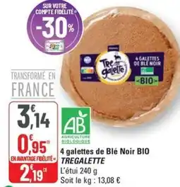 G20 TREGALETTE 4 galettes de Blé Noir BIO offre