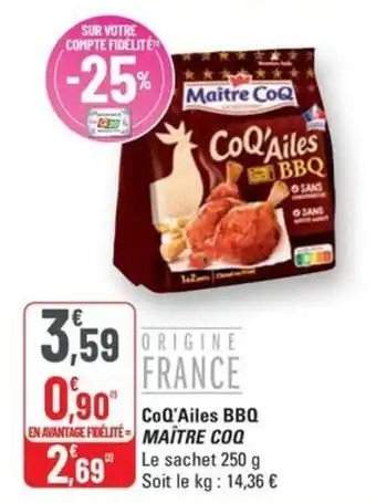 G20 MAÎTRE COQ CoQ'Ailes BBQ offre