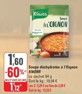 G20 KNORR Soupe déshydratée à l'Oignon % offre