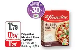 G20 FRANCINE Préparation Ma pâte à Pizza offre