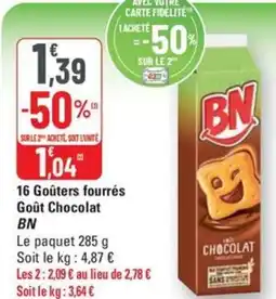 G20 BN 16 Goûters fourrés Goût Chocolat offre