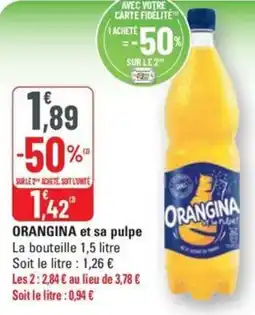 G20 ORANGINA et sa pulpe offre