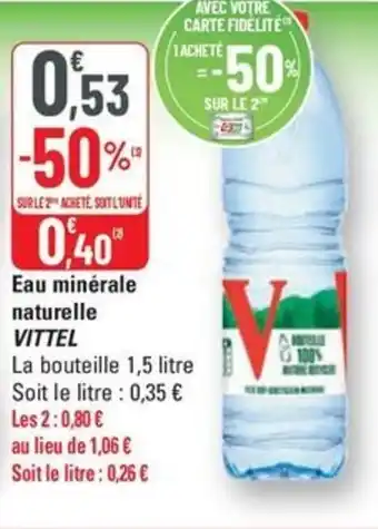 G20 VITTEL Eau minérale naturelle offre