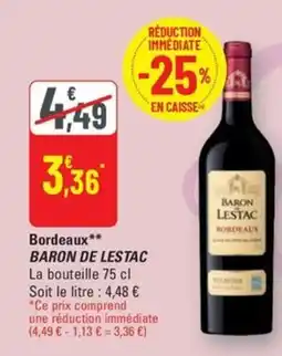 G20 BARON DE LESTAC Bordeaux offre