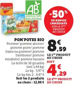 Hyper U Pom'potes bio offre