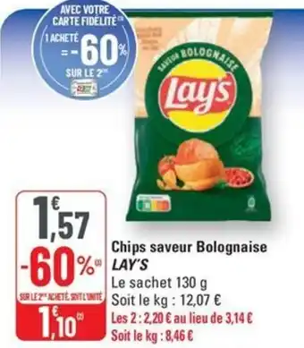 G20 LAY'S Chips saveur Bolognaise offre