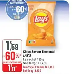 G20 LAY'S Chips Saveur Emmental offre