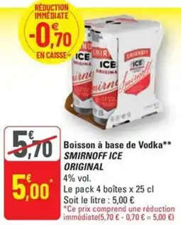 G20 SMIRNOFF ICE ORIGINAL Boisson à base de Vodka offre