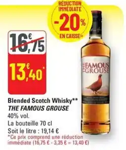 G20 THE FAMOUS GROUSE Blended Scotch Whisky offre