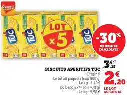 Hyper U Biscuits aperitifs tuc offre