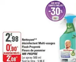 G20 MR PROPRE Nettoyant désinfectant Multi-usages Fleurs de pommier offre