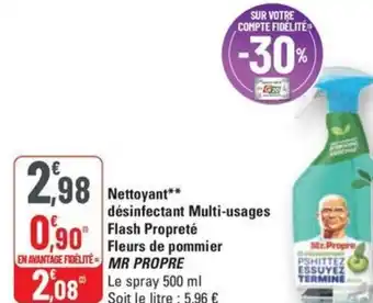 G20 MR PROPRE Nettoyant désinfectant Multi-usages Fleurs de pommier offre