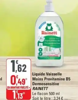 G20 RAINETT Liquide Vaisselle Mains Provitamine B5 Dermosensitive offre