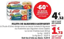 Hyper U Filets de sardines saupiquet offre