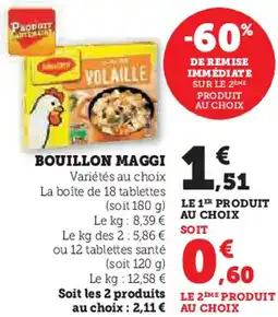 Hyper U Bouillon maggi offre