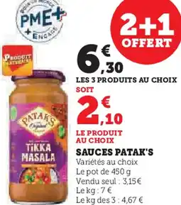 Hyper U Sauces patak's offre