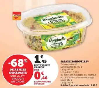 Hyper U Salade bonduelle offre