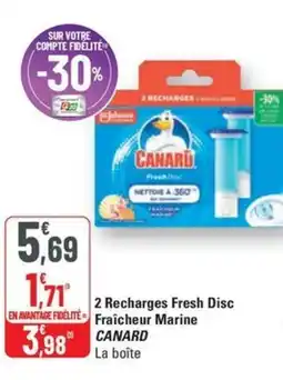 G20 CANARD 2 Recharges Fresh Disc Fraîcheur Marine offre