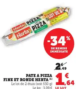 Hyper U Pate a pizza fine et ronde herta offre