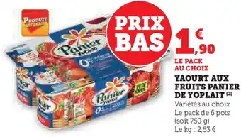 Hyper U Yaourt aux fruits panier de yoplait offre