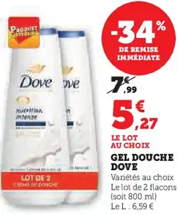 Hyper U Gel douche dove offre