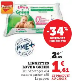 Hyper U Lingettes love & green offre