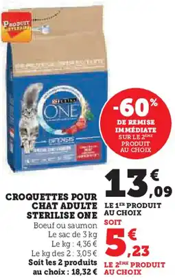 Hyper U Croquettes pour chat adulte sterilise one offre