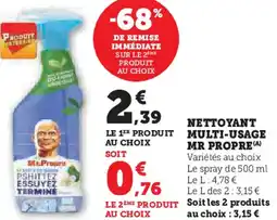 Hyper U Nettoyant multi-usage mr propre offre